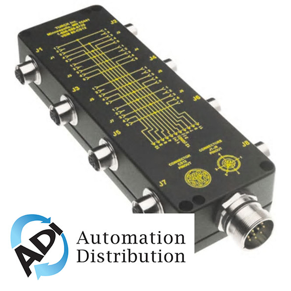 Turck Vbm 80-P7X9-Cs12 8-port Junction Box with M23 Multifast Home Run, M12 eurofast I/O Ports U0114-20