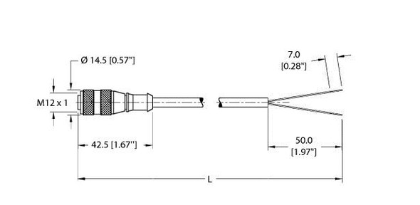 Turck Rk 4.2T-12 Actuator and Sensor Cable, Connection Cable