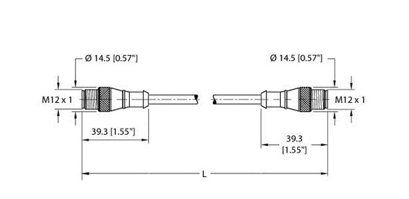 Turck Rs 10T-1-Rs 10T Actuator and Sensor Cable, Extension Cable