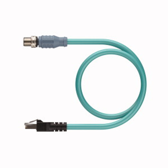 Turck Rssd Rj45 441-2M Double-ended Cordset, Straight Male Connector to Straight Male Connector