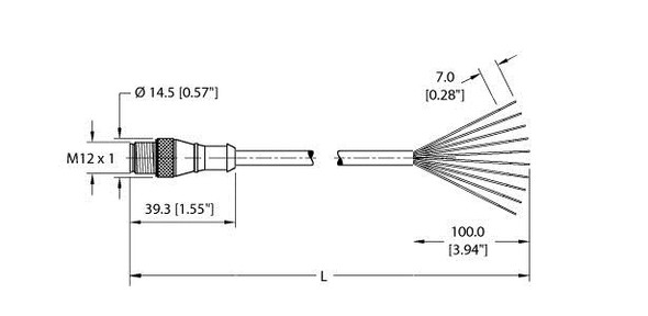 Turck Rs 10T-2 Actuator and Sensor Cable, Connection Cable