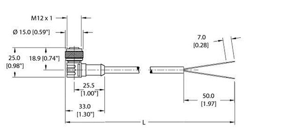 Turck Wk 4.2T-4/Sv Actuator and Sensor Cable, Connection Cable