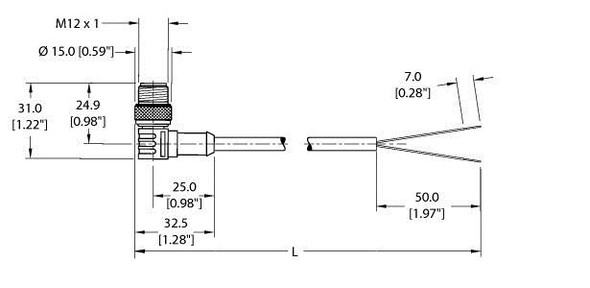 Turck Ws 4.2T-5 Actuator and Sensor Cable, Connection Cable