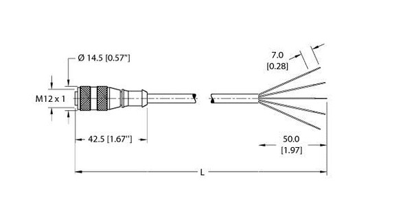 Turck Rk 4.5T-4 Actuator and Sensor Cable, Connection Cable