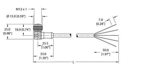 Turck Wk 4.5T-5 Actuator and Sensor Cable, Connection Cable