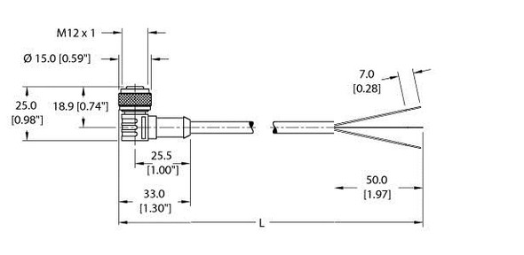 Turck Wk 4T-15 Actuator and Sensor Cable, Connection Cable