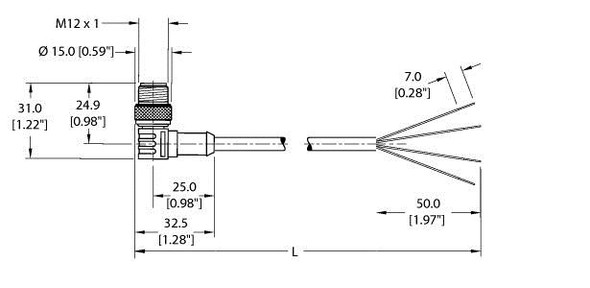 Turck Ws 4.4T-6 Actuator and Sensor Cable, Connection Cable