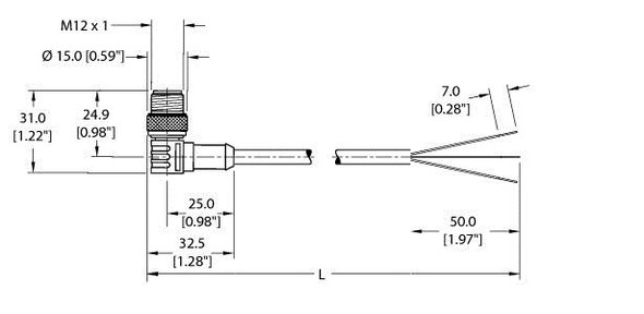 Turck Ws 4T-2 Actuator and Sensor Cable, Connection Cable