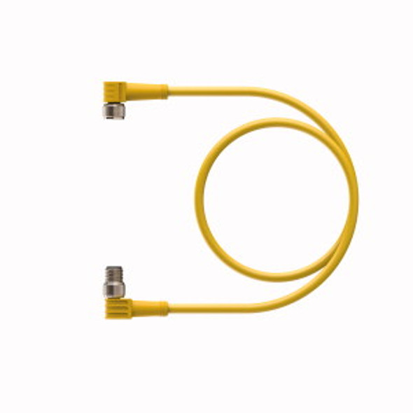 Turck Pkw 4M-0.3-Psw 4M Double-ended Cordset, Right angle Female Connector to Right angle Male Connector