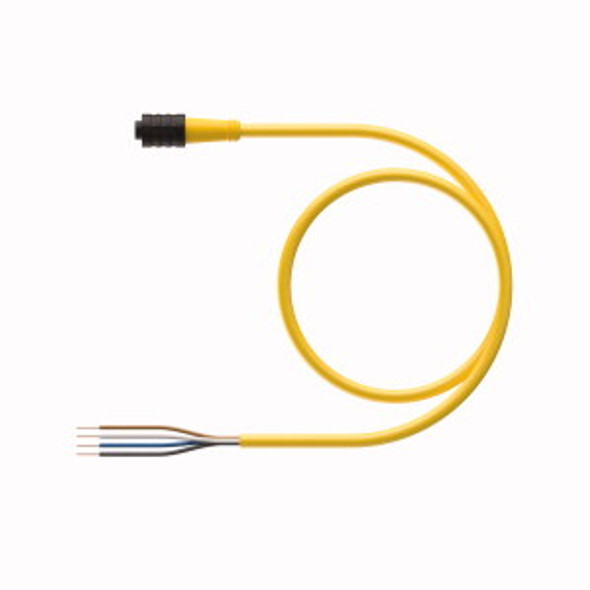 Turck Pkg 4Z-20 Single-ended Cordset, Straight Female Connector