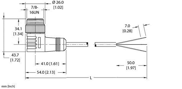 Turck Wsm 30-10M Power Cable, Connection Cable