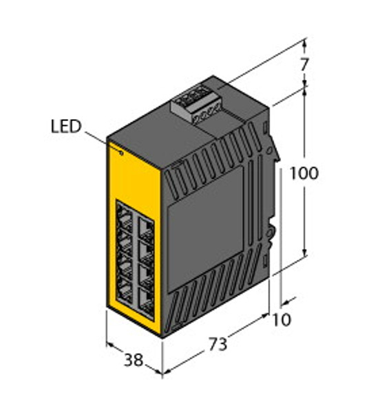 Turck Se20-84Xt-Rj822 Industrial Ethernet, Unmanaged Switch