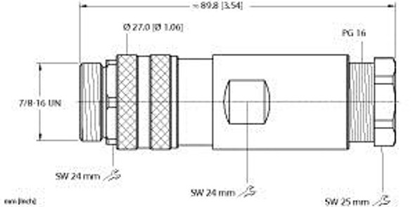 Turck Bs 4151-0/16 7/8 Connection, "