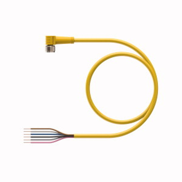 Turck Pkw 6M-1 Single-ended Cordset, Right angle Female Connector