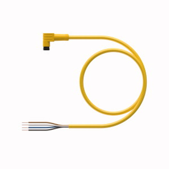 Turck Psw 4-4 Single-ended Cordset, Right angle Male Connector