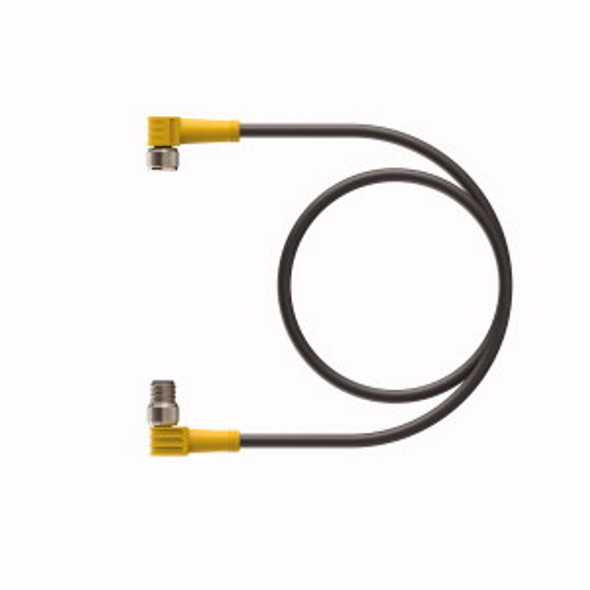 Turck Pkw 4M-1-Psw 4M/S90/S101 Double-ended Cordset, Right angle Female Connector to Right angle Male Connector
