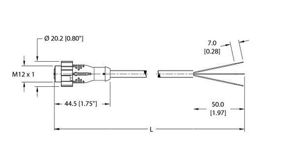 Turck Ekrt-A4.300-Gc2K-10 Actuator and Sensor Cable, Connection Cable