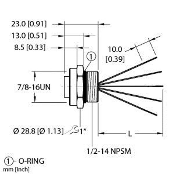 Turck Rkf 50-0.4M Single-ended Receptacle, Female Receptacle