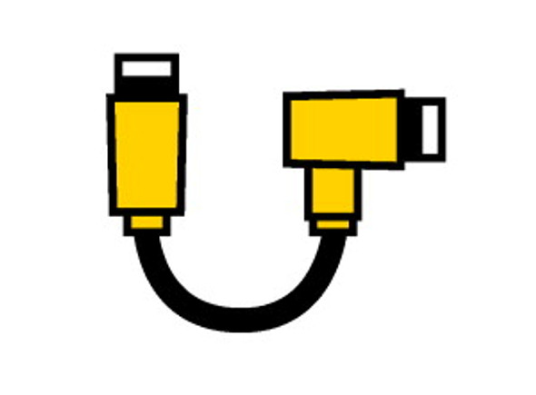 Turck Rk 4.5T-0.5-Ws 4.5T Double-ended Cordset, Straight Female Connector to Right angle Male Connector