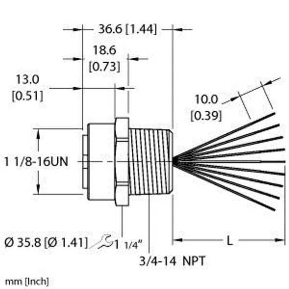 Turck Rkf 96-0.3M/14.75/Npt