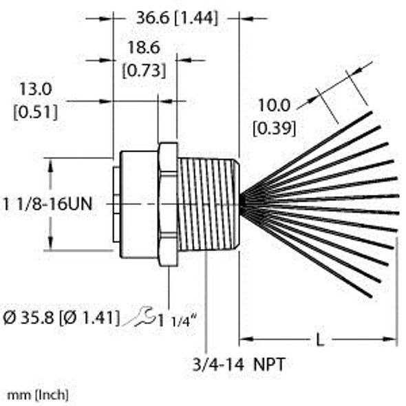 Turck Rkf 126-4M/14.75/Npt