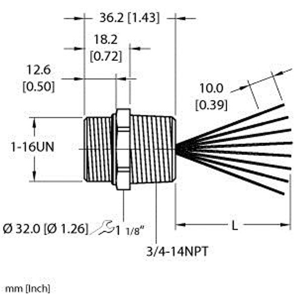 Turck Rsf 86-2M/14.75/Npt Single-ended Receptacle, Male Receptacle