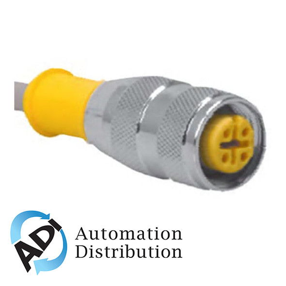 Turck Rk 4T-3-Rs 4T/S90 Double-ended Cordset, Straight Female Connector to Straight Male Connector 777003389