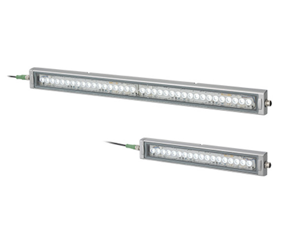 Patlite CLK3C-24AG-CD LED Bar light, Aluminum, 300mm, Daylight white, Tempered glass, M12 connector; IP66G, IP67G, IP69K