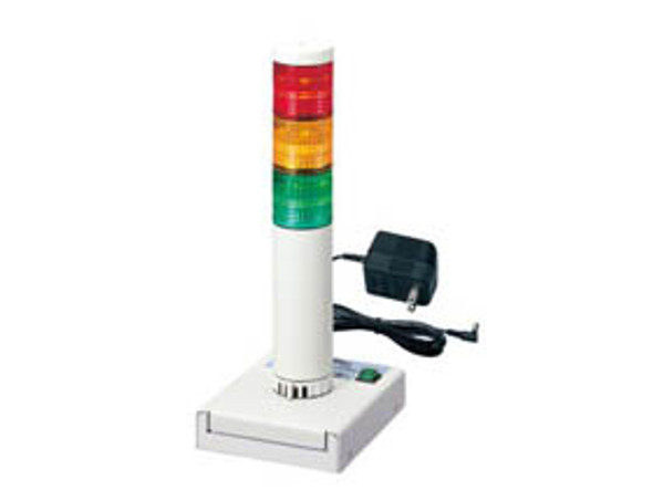 Patlite PHE-3FB3N-RYG PC controlled signal tower, RS-232C & USB interface, continuous, flashing and alarm