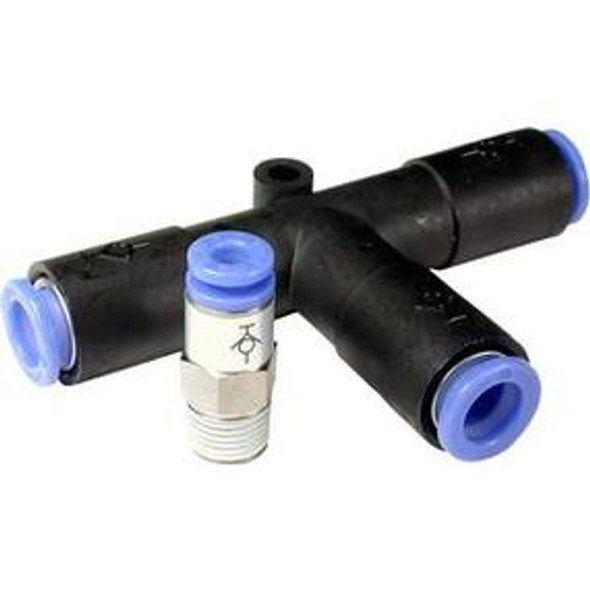 SMC KCH04-00 fitting w/check, KC SELF SEAL FITTINGS (sold in packages of 10; price is per piece)