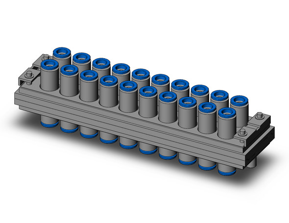 <h2>KDM, Rectangular Multi-Connector</h2><p><h3>Rectangular multi-connector series KDM has substantial reduction in mounting space in comparison with a model requiring many union joints for panels and partitions, this model needs only a small space. KDM is suitable for use with positive pressure and vacuum. It is possible to create a multi-connector with mixed tube sizes.<br>- </h3>- Rectangular multi-connector<br>- Connecting tubing: 10, 20<br>- Substantial reduction in mounting space<br>- One-touch connection/disconnection of tubing<br>- <p><a href="https://content2.smcetech.com/pdf/KDM.pdf" target="_blank">Series Catalog</a>