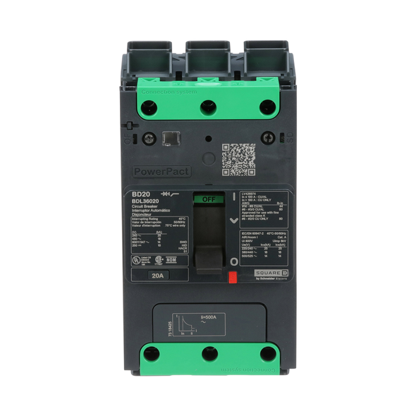 Schneider Electric BDL36020 Molded Case Circuit Brkr 600Y/347V 20A