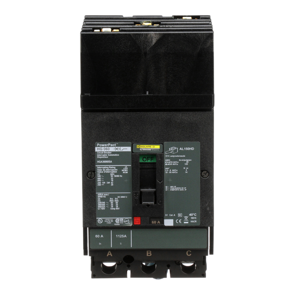 Schneider Electric HGA36060SA Molded Case Circuit Breaker 600V 60A