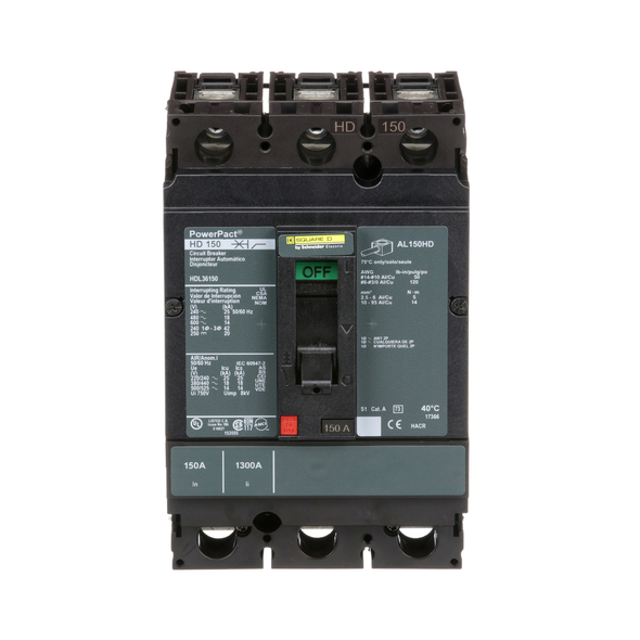 Schneider Electric HDL36150 Molded Case Circuit Breaker 600V 150A