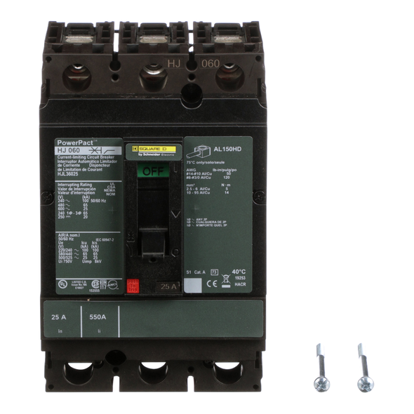 Schneider Electric HJL36025 Molded Case Circuit Breaker 600V 25A