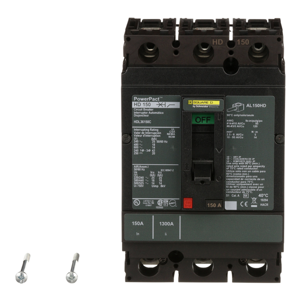 Schneider Electric HDL36150C Molded Case Circuit Breaker 600V 150A