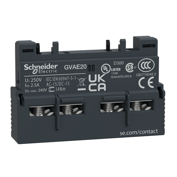 Schneider Electric GVAE20 Tesys Auxiliary N/O N/O Top