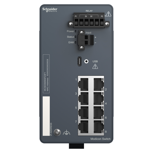 Schneider Electric MCSESM083F23F1 Modicon Extended Switch 8Tx