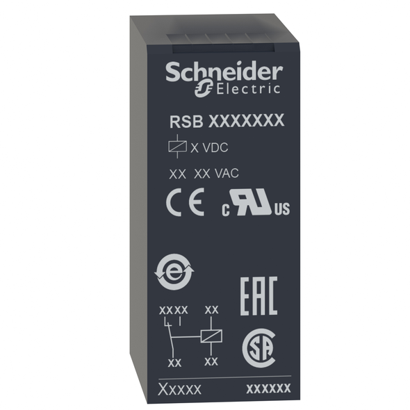 Schneider Electric RSB2A080FD Pcb Relay 2C/O 8A 110Vdc Pack of 10