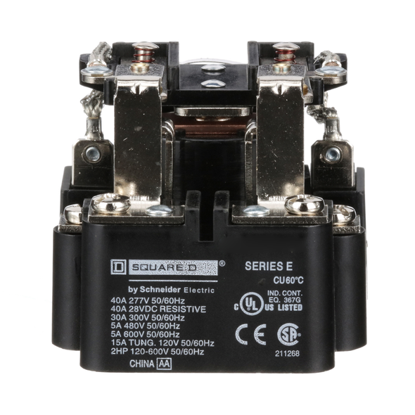 Schneider Electric 8501CDPDT Open Power Relay 120Vac, Dpdt