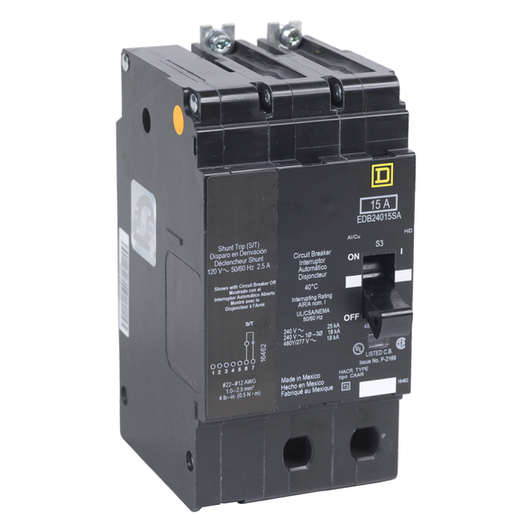 Schneider Electric EDB24015SA Miniature Circuit Breaker 480Y/277V 15A