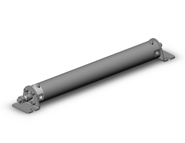 <h2>NC(D)G, High Speed/Precision Cylinder,  Double Acting, Single Rod</h2><p><h3>Standard NCG double acting single rod version of the NCG series The NCG series is an extremely durable, repairable round body cylinder that provides precision mounting, short overall length, light weight and high speed.  Rubber bumpers are standard with an option for adjustable air cushion.  Nine mounting styles are available for cylinder mounting flexibility.   Bore sizes for the NCG range from 3/4 (20mm) to 2 1/2  (63mm).  Standard available stroke lengths from 1  to 12  but with the ability for long strokes.  The NCG series is auto-switch capable.   The NCG is capable of speeds up to 40 in/sec.  The NCG series is available in 11 standard options to help fit into many different applications.</h3>- Double acting single rod<br>- Bore sizes: 3/4, 1, 2, 1 1/4, 1 1/2,   2 1/2 (in)<br>- Strokes from 1in through 12in<br>- Mounts: basic, foot, flange, clevis, or trunnion<br>- Variety of switches and a variety of lead wire lengths<br>- <p><a href="https://content2.smcetech.com/pdf/NCG.pdf" target="_blank">Series Catalog</a>