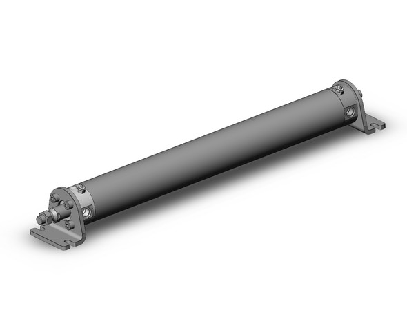 <h2>NC(D)G, High Speed/Precision Cylinder,  Double Acting, Single Rod</h2><p><h3>Standard NCG double acting single rod version of the NCG series The NCG series is an extremely durable, repairable round body cylinder that provides precision mounting, short overall length, light weight and high speed.  Rubber bumpers are standard with an option for adjustable air cushion.  Nine mounting styles are available for cylinder mounting flexibility.   Bore sizes for the NCG range from 3/4 (20mm) to 2 1/2  (63mm).  Standard available stroke lengths from 1  to 12  but with the ability for long strokes.  The NCG series is auto-switch capable.   The NCG is capable of speeds up to 40 in/sec.  The NCG series is available in 11 standard options to help fit into many different applications.</h3>- Double acting single rod<br>- Bore sizes: 3/4, 1, 2, 1 1/4, 1 1/2,   2 1/2 (in)<br>- Strokes from 1in through 12in<br>- Mounts: basic, foot, flange, clevis, or trunnion<br>- Variety of switches and a variety of lead wire lengths<br>- <p><a href="https://content2.smcetech.com/pdf/NCG.pdf" target="_blank">Series Catalog</a>