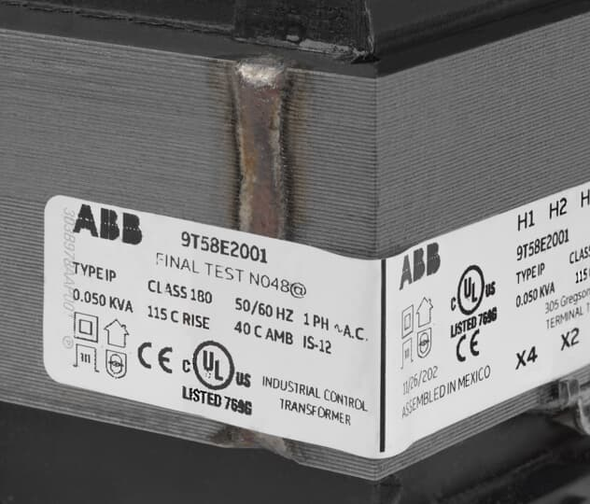 ABB 9T58E0154 1C, 0.1Kva, 230/400-115/230, 55C, C&C, Tb, Ip