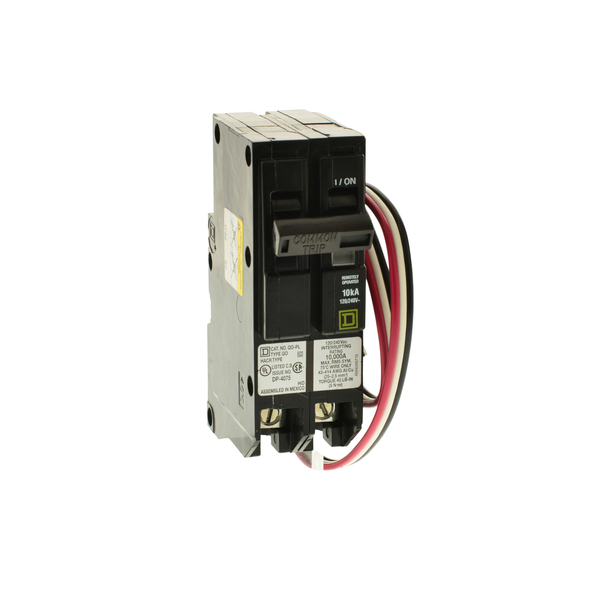 Schneider Electric QO220PL Mini circuit breaker, QO, 20A, 2 pole, 120/240VAC, 10kA, plug in, Powerlink