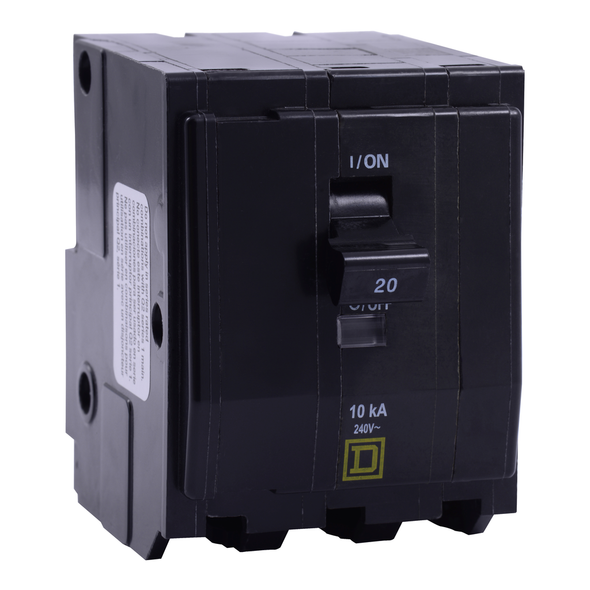 Schneider Electric QH315 Mini circuit breaker, QO, 15A, 3 pole, 120/240VAC, 65kA, plug in