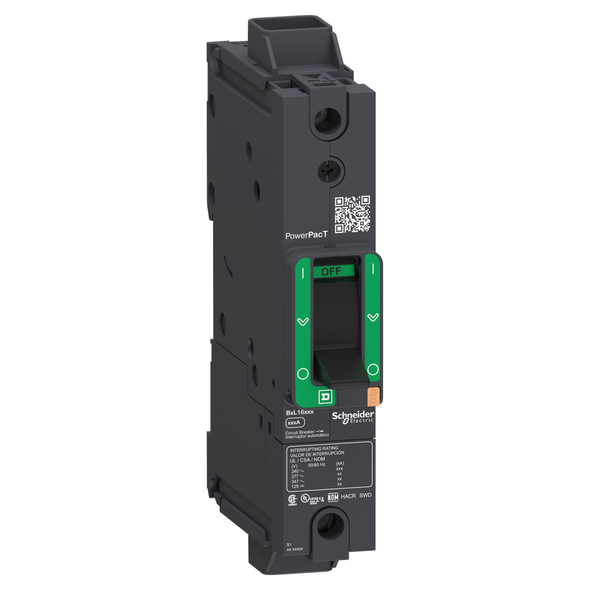 Schneider Electric BGL16035 Circuit breaker, PowerPacT B, 35A, 1 pole, 600Y/347VAC, 18kA, lugs, thermal magnetic, 80%