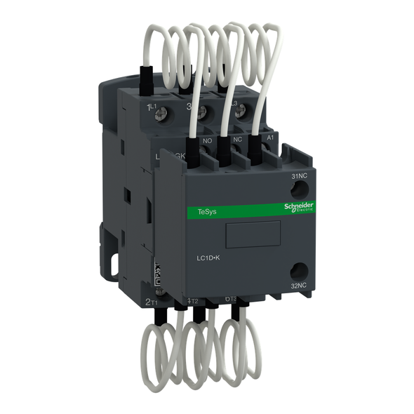 Schneider Electric LC1DGKP7 Capacitor contactor, TeSys Deca, 16.7 kVAR at 400 V/50 Hz, coil 230 V AC 50/60 Hz