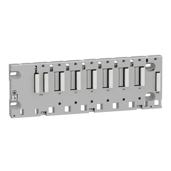 Schneider Electric BMXXBP0600H Backplane, Modicon X80, 6 slots, panel, mounitng plate or DIN rail mounting, ruggedized