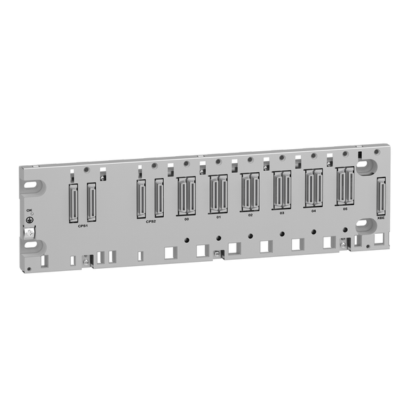 Schneider Electric BMEXBP0602H backplane rack, Modicon X80, 6 slots, redundant Ethernet backplane, severe environment